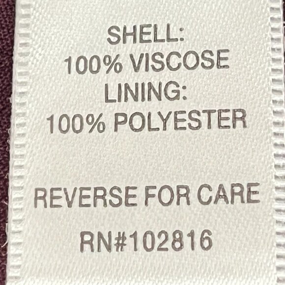 Garnet Hill Bohemian Paisley Print Dress Size 4 Plum Floral 3/4 Sleeve Pockets - Picture 9 of 11